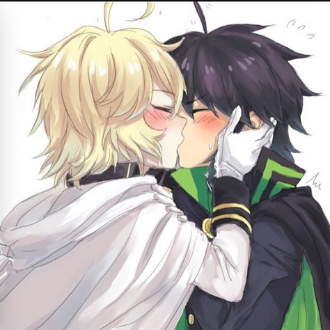 #seraphoftheend #yaoi #mikaxyuu #yuuxmika Mika X Yuu, Mika And Yu, Mika Hyakuya, Mikaela Hyakuya, Seraph Of The End, Owari No Seraph, Anime Ships, All Anime, Anime Fanart