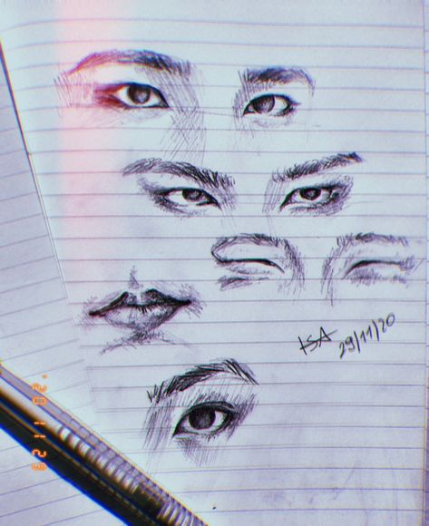 Hyunjin Eyes Sketch, How To Draw Hyunjin Eyes, Hyunjin Watercolor Art, Skz Eyes Drawing, How To Draw Hyunjin Step By Step, Hyunjin Eyes Drawing, Han Skz Drawing, Han Jisung Drawing Pencil, Han Drawings Skz