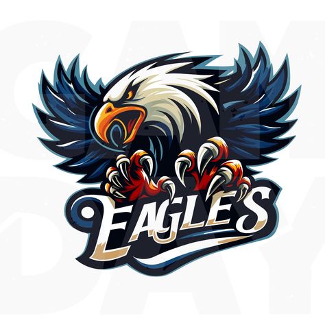 Eagles Basketball Svg, Football Theme Birthday, Eagle Png, Eagles Team, Eagles Svg, Eagles Logo, Eagle Mascot, Esports Logo, Football Themes