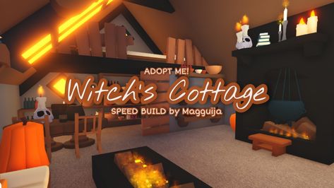 Halloween witch creepy haunted witchcraft brown orange fall autumn special aesthetic creepy potion yt youtube maggui Adopt Me Halloween House Ideas, Adopt Me Halloween, Adopt Me Small House Ideas, Roblox Builds, Home Roblox, Witch's Cottage, Roblox Adopt Me, Casa Halloween, Witch Cottage