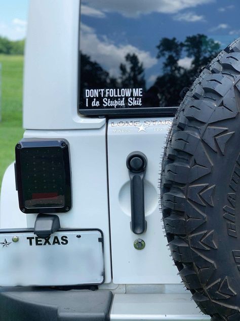 Funny Driving, Driving Humor, Jeep Quotes, Jeep Sahara, Jeep Stickers, Jeep Bumpers, White Jeep, Funny Vinyl Decals, Jeep Jt