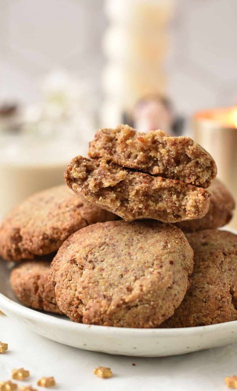 Date Cookies (2-Ingredient, No Eggs, No Added Sugar) - The Conscious Plant Kitchen Almond Date Cookies, Date Sweetened Cookies, Health Cookies, Date Cookies, Daniel Fast Recipes, Healthy Snack Options, Low Carb Cookies, Allergy Friendly Recipes, Breakfast Snacks