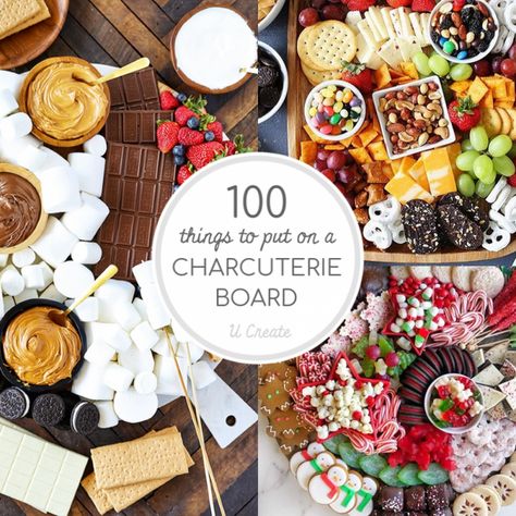 100 Things to Put on a Charcuterie Board | U Create | Bloglovin’ Sharkcoochie Boards, Snickers Popcorn, Christmas Fingerprint, Chocolate Gummy Bears, Charcuterie Board Christmas, Vase Tutorial, Chocolate Chip Marshmallow Cookies, Brownie Pudding, Keychain Tutorial