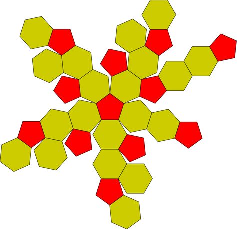 File:Truncated icosahedron flat-2.svg - Wikimedia Commons Hexie Tutorial, Iris Folding Templates, Maybe Next Time, Fabric Balls, Quilting Board, Hexagon Quilt, Hexagon Pattern, Plush Pattern, English Paper Piecing