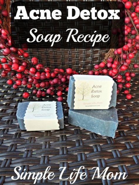 Acne Detox Soap Recipe Acne Soap Recipe, Homemade Soap Recipe, Acne Detox, Diy Detox, Savon Diy, Acne Soap, Tea Tree Soap, Săpunuri Handmade, Cold Process Soap Recipes