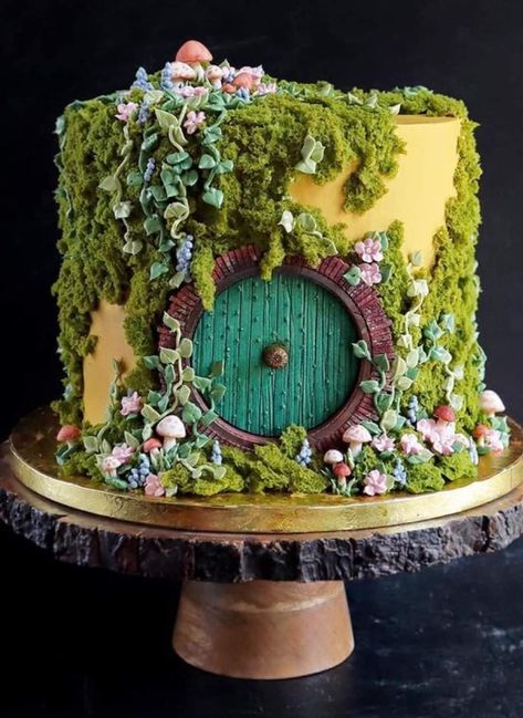 Hobbit Cake, Lord Of The Rings Wedding, Hobbit Wedding, Lotr Wedding, Hobbit Party, Cake Number, Ring Cake, Fantasy Cake, Läcker Mat