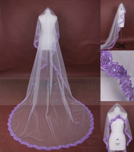 Moana Wedding, Wedding Garments, Purple Veil, Deep Purple Wedding, Lavender Wedding Dress, Purple White Wedding, Veil Pearl, Tangled Wedding, Medieval Wedding Dress