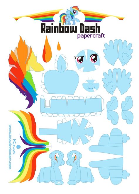 Rainbow Dash Rainbow Dash Birthday, Rainbow Dash Party, 3d Karakter, My Little Pony Birthday Party, Little Pony Birthday Party, My Little Pony Party, Seni Dan Kraf, Pony Birthday, Papercraft Templates