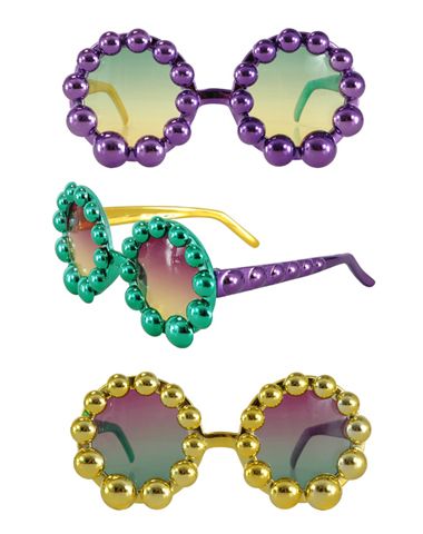 Mardi Gras Diy, Beads Glasses, Pearl Glasses, Mardi Gras Centerpieces, Mardi Gras Crafts, Mardi Gra, Funny Sunglasses, Halloween Costume Store, Mardi Gras Outfits