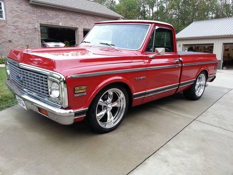 67 72 Chevy Truck, 72 Chevy Truck, Lowered Trucks, C10 Chevy Truck, Custom Chevy Trucks, Chevy Pickup Trucks, American Racing, Classic Pickup Trucks, Chevy C10