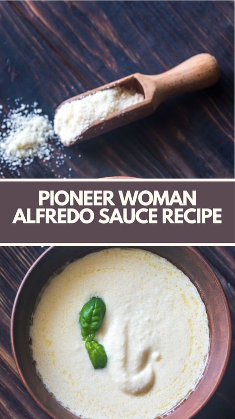 Pioneer Woman Alfredo Sauce is made with heavy cream, butter, freshly grated parmesan cheese, salt, and pepper. This easy Alfredo sauce recipe creates a rich and creamy pasta sauce that takes about 10 minutes to prepare and makes about 2 cups, perfect for serving with 1 pound of pasta. Pioneer Woman Fettuccine Alfredo, Pioneer Woman Alfredo Sauce, Pioneer Woman Alfredo, Alfredo Sauce Recipe With Cream Cheese, Alredo Sauce, Alfredo Sauce Recipe Without Heavy Cream, Pioneer Kitchen, Easy Alfredo Sauce, Easy Alfredo