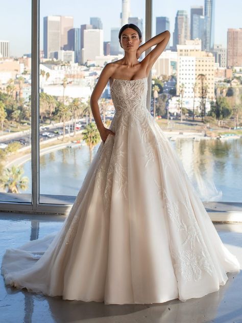 59933_Allyson_B Jordan Wedding, Pronovias Bridal, Rembo Styling, Pronovias Wedding Dress, Voluminous Skirt, Princess Gown, Princess Wedding Dress, Dress Princess, Embroidered Tulle