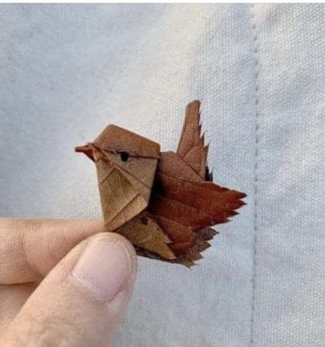 Leaf Origami, Forest School Ideas, Origami Birds, Origami Diagrams, Nature Craft, Origami And Kirigami, Origami Bird, Origami Paper Art, Origami Crafts Diy