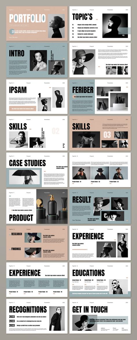 is a perfect way to showcase your work and attract new clients. It's easy to use and customize, and it's sure to make your work stand Design Portfolio Presentation, Showcase Portfolio, Font Logotype, Indesign Layout, Ppt Template Design, Page Layout Design, Portfolio Presentation, Portfolio Design Layout, Powerpoint Design Templates