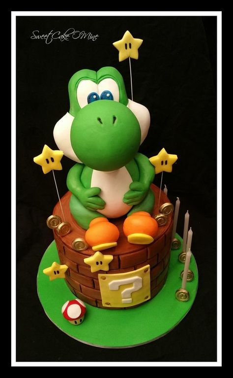 Yoshi Birthday Party Cake, Yoshi Birthday Party, Yoshi Birthday Cake, Yoshi Cake, Yoshi Party, Nintendo Cake, Mario Birthday Cake, Mario Bros Cake, Super Mario Cake