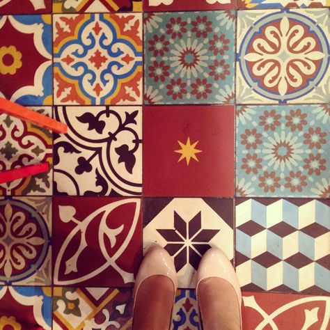 Floor tiles in a Lebanese restaurant in Liverpool, UK Lebanese Tiles, Lebanese Design, Arabic Cafe, Lebanese Architecture, Lebanese Restaurant, Design Cafe, Liverpool Uk, Restaurant Names, Food Truck Design