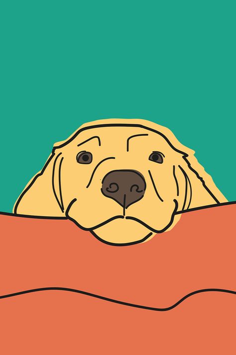 April 18, 2023. Cute illustration of golden labrador resting head on lap. Head On Lap, Dog Procreate, Labrador Illustration, Yellow Lab Art, Cute Dog Aesthetic, Lab Illustration, Xmas Art, Prints Illustration, Labs Art