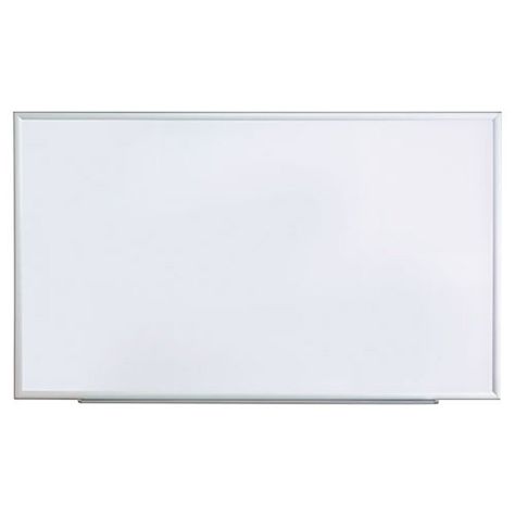 In those areas where durability is key, the Universal UNV43625 dry-erase board is a match. The deluxe, ultra-durable board is created to endure classrooms, offices, and board rooms where it gets a lot of use by a variety of people. Plus, it has a melamine surface that is compatible with any dry-erase marker they may use. Adding to that a satin-finished aluminum frame, this dry-erase board will satisfy the variety of people you need to use it.    The 60" x 36" board presents the large area you ne White Board Aesthetic, Board Rooms, Restaurant Supply Store, Online Restaurant, Marker Board, Restaurant Signs, Hotel Supplies, Display Board, Specialty Paper