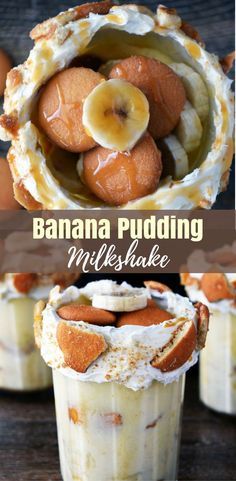 Pudding Milkshake, Banana Pudding Milkshake, Bananas Dessert, Ice Cream Banana, Banana Ice Cream, Milkshake Recipes, Ripe Bananas, Dessert Ingredients, Vanilla Wafers