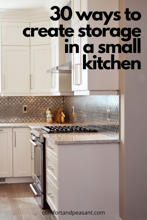 Cooking Utensil Storage Small Spaces, Kitchen Cutlery Storage Ideas, Kitchen Cabinet Space Saving Ideas, Maximising Kitchen Space, Create Storage In Small Kitchen, How To Create More Storage In Kitchen, How To Add Kitchen Storage, Small Kitchen No Cabinets Storage Ideas, Space Saver Ideas Small Houses