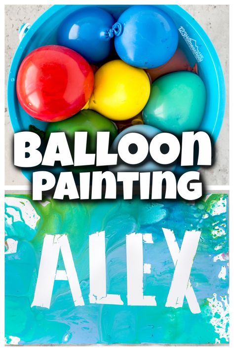 Balloon painting will be your FAVORITE summer craft project and activity! This water balloon activity is quick, colorful, and loads of FUN! Water Balloon Painting, Ballon Painting, Balloon Paint, Painting Activity For Kids, Balloon Experiment, Winter Science, Toddler Curriculum, Experiments Kids, Science Week