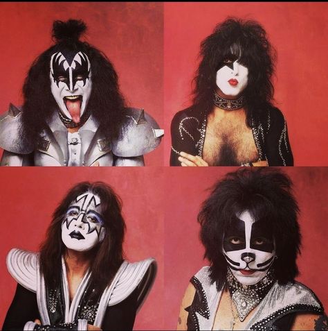 Kiss Band Makeup, Kiss Face Paint, Band Makeup, Banda Kiss, Gene Simmons Kiss, Celeb Makeup, Kiss Music, Best Kiss, Kiss Face