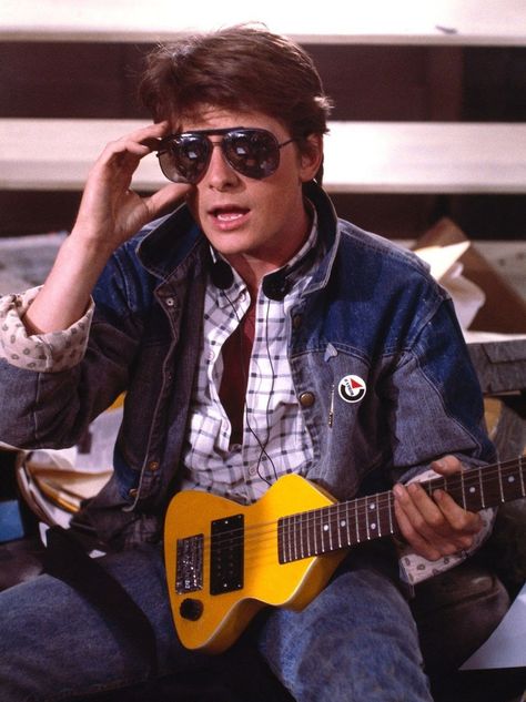 Michael J. Fox as Marty McFly Michael Fox, Doc Brown, Movie Pic, Michael J Fox, J Fox, Back To The 80's, Marty Mcfly, Great Pic, Michael J