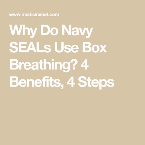 Why Do Navy SEALs Use Box Breathing? 4 Benefits, 4 Steps Box Breathing, Impulsive Behavior, Parasympathetic Nervous System, Autonomic Nervous System, Deep Breathing Exercises, Breathing Techniques, Stressful Situations, Breathing Exercises, U S Navy