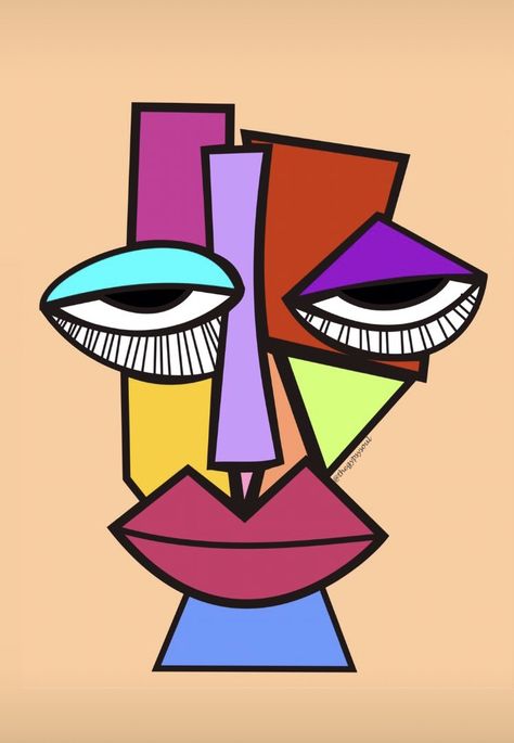 This is an abstract face art. The colors used in this painting are bold. It is created on CorelDraw. Note: the idea of this art is taken from Pinterest’s pin. #artist #abstract #painting Cubism Art Ideas Inspiration, Cubism Art Ideas, Sleep Hypnosis, Fall Asleep Instantly, Cubism Art, Sleep Well, Collage Design, Deep Sleep, Cubism