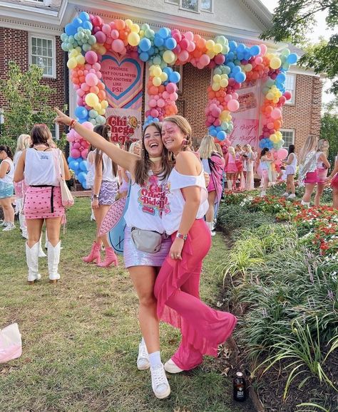 Taylor Swift Bid Day Theme, Taylor Swift Bid Day, Pink Bachelorette Party, Pink Bachelorette, Bid Day Themes, Go Greek, Phi Mu, University Of Arkansas, Bach Party