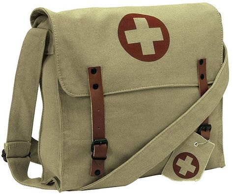 Carry around your stuff in these vintage medic messenger bags that real men used during battle; if this messenger bag worked for them in World War II, it can certainly carry around chap stick and other sissy items you haul around. Medic Bag, Army Medic, Laura Harrier, Combat Medic, Medical Bag, Fallout 3, Small Laptop, Fallout New Vegas, Vintage Shoulder Bag