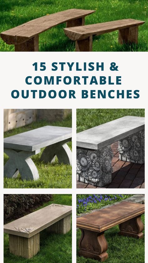 Explore captivating outdoor garden bench ideas that will transform your space. From cozy wooden benches to modern designs, these inspirations will help you find the perfect seating solution for your garden. Whether you're seeking DIY garden bench plans or ready-made options, this collection offers a range of styles to suit your taste and enhance the beauty of your outdoor sanctuary. #gardenbenches #outdoorfurniture #gardenfurniture #outdoorbenches Garden Benches Ideas, Garden Bench Ideas, Diy Garden Bench, Outside Benches, Rectangular Planter Box, Garden Bench Plans, Wood Bench Outdoor, Garden Bench Diy, Wooden Benches