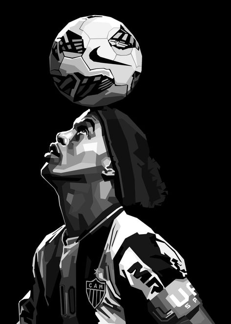 'Ronaldinho' Poster by Siksis Art | Displate Ronaldinho Wallpapers, Football Player Drawing, Grand Theft Auto Artwork, Nike Poster, Messi Poster, Football Artwork, Bob Marley Art, Japanese Pop Art, Soccer Art