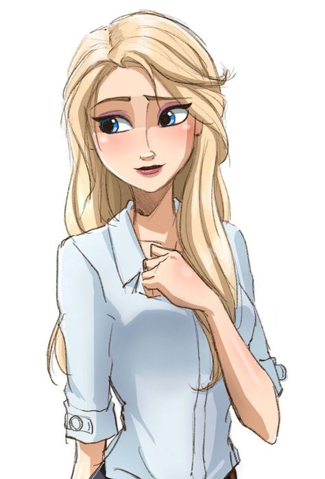 Elsa As Anime, Elsa Fanart Modern, Elsa Fan Art, Elsa Anime, Elsa Modern, Modern Elsa, Frozen Fan Art, Disney Princess Anime, Disney Frozen Elsa Art