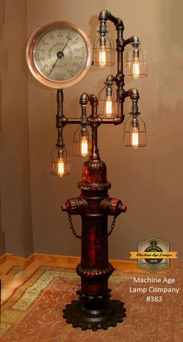 Steampunk Floor Lamp | Steampunk Home Decor Minnesota | Steampunk Stuff - Machine Age Lamps Steampunk Floor Lamp, Steampunk Home, Steampunk Home Decor, Industrial Antique, Steampunk Stuff, Steampunk Industrial, Machine Age, Fire Hydrant, Staging