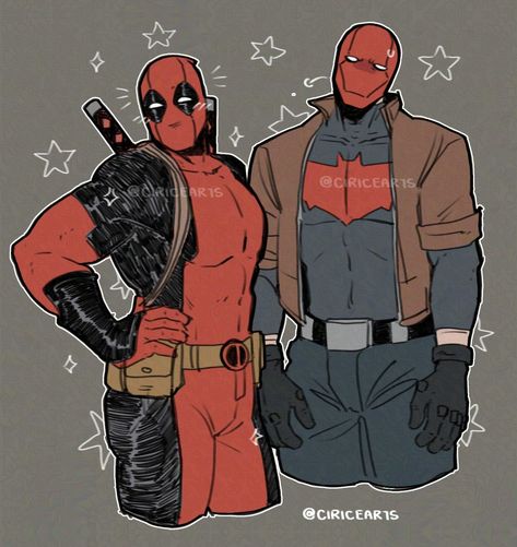 Deadpool Y Spiderman, Batman Red Hood, Red Hood Comic, Marvel And Dc Crossover, Deadpool Funny, Deadpool Art, Red Hood Jason Todd, Marvel And Dc, Deadpool And Spiderman