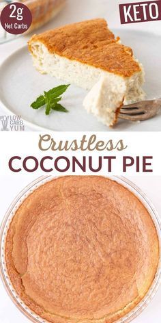 Crustless Coconut Pie, Low Carb Dairy Free, Coconut Custard Pie, Coconut Pie, Coconut Custard, Dessert Aux Fruits, Keto Cake, Low Carb Sweets, Keto Challenge