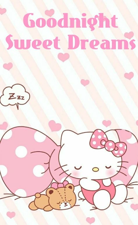 Goodnight Hello Kitty, Good Night Hello Kitty, Hello Kitty Good Night, Goodnight Cute Images, Goodnote Cover, Good Night Meme, Goodnight Images, Good Night I Love You, Good Night Massage