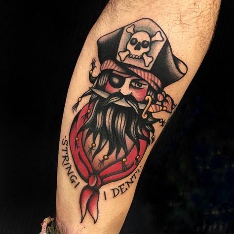 Pirate Couple Tattoo, Old School Pirate Tattoo, American Traditional Pirate Tattoo, Bro Traditional Tattoos, Traditional Tattoo Pirate, Pirate Tattoo Traditional, Traditional Pirate Tattoo, Traditional Nautical Tattoo, Traditional Tattoo Drawings