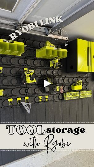 Probably the coolest tool organization wall system I’ve ever seen. Thanks @ryobistoolsusa for sending this Ryobi LINK system over for our garage makeover! #RyobiCreator 

Yall this was so easy to install and you can customize it for how big or small you want, layout/design, and the accessories you need to go with it. The possibilities are endless with what you can do! 

Check out my story highlight “Garage Makeover” for a link!

#garagegoals #organization #garageworkshop #garagemakeover #diygarage #diyhomeprojects #toolorganization | hannah.is.home | carneyval · Original audio Ryobi Link, Organization Wall, Garage Wall Storage, Garage Makeover, Garage Walls, Diy Garage, Garage Workshop, Barndominium Ideas, Wall Systems