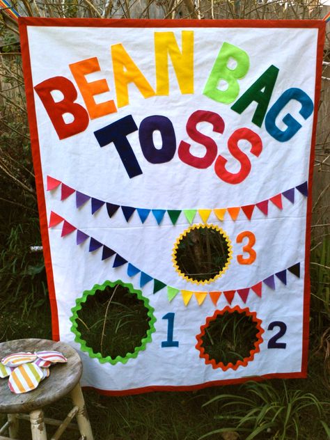 Beanbag Toss, Fete Ideas, Wedding Party Games, Kids Carnival, Circus Theme Party, Carnival Themed Party, Circus Birthday Party, Carnival Birthday Parties, Rainbow Birthday Party