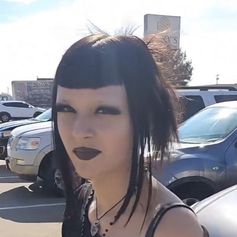 Micro Bang Hairstyles, Hairstyles With Micro Bangs, Black Hair With Micro Bangs, Short Goth Hairstyles, Alternative Short Hair, Emo Micro Bangs, Bangs Goth Hair, Liberty Spikes With Bangs, Mall Goth Hairstyles Short