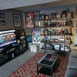 Home & DIY man cave improvement and man cave ideas. 🖥🎬📺⚔📽🎸🎶 #mancave #hometheater #bar #pool #videogames #manbar #poker #homeimprovement #diymancave #diyhometheater #diygameroom #gamingroom #homeprojects #mancaveprojects #hometheaterprojects  #homeremodeling   #barprojects  #barideas #mancaveideas #gameroomideas #gameroom #homeprojectideas #theaterideas #beerbar #winebar #liquorbar #pokertable #pooltable #shuffleboard Nerd Room, Retro Games Room, Dream Cast, Otaku Room, Video Game Rooms, Retro Video, Gaming Room Setup, Video Game Controller, Gamer Room