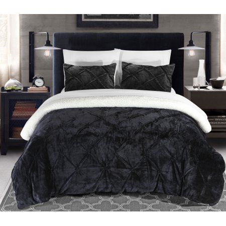 Chic Home Kaiser 7 Piece Comforter Bedding Set, Black Black Comforter Sets, Black And White Bedroom, Chic Home Design, Black Comforter, Twin Xl Comforter, Comforter Bedding Sets, King Comforter Sets, Queen Comforter Sets, Bedding Stores