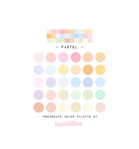 Pastel - Procreate Color Palette, Colorful Color Palette, Procreate Digital Product plannerorganizer #freeprintablemenuplanner #homeofficeplanner📈 Kawaii Procreate, Color Palette Colorful, Colorful Color Palette, Procreate Colour Palette, Color Palette Procreate, Procreate Palette, Procreate Color Palette, Colorful Palette, Kawaii Illustration