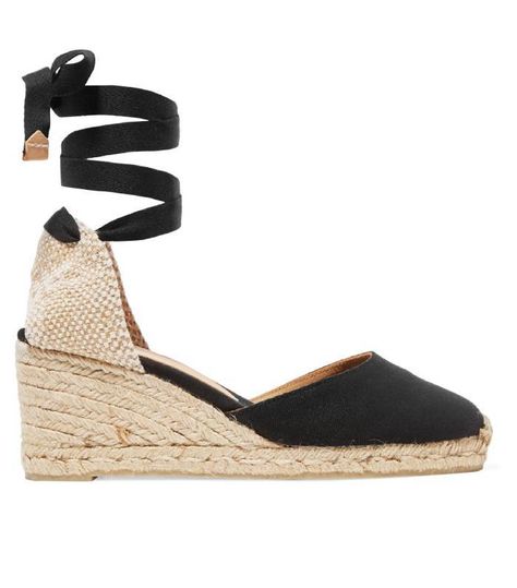 Best Black Espadrilles: The 14 Styles We Love | Who What Wear UK Ankle Sneakers, Wedge Espadrilles, Black Espadrilles, Best Sneakers, Girl Next Door, Wedge Espadrille, Slip On Sneakers, Net A Porter, Summer Shoes