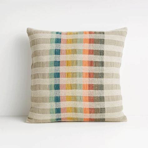 Best Bed Pillows, Perpendicular Lines, Plaid Pillow Covers, Modern Rainbow, Plaid Pillow, Woven Pillows, Best Pillow, Cotton Pillow, Sofa Pillows