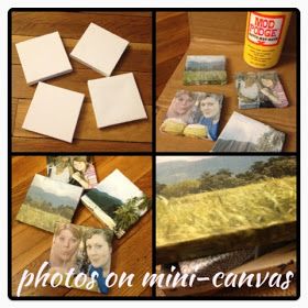 HT. The blog.: Photos on Mini-Canvas, 9 /52 Mini Canvas Crafts, Homemade Canvas Art, Diy Canvas Photo, Canvas Diy, Homemade Art, Wall Art Crafts, Blog Photos, Diy Decor Crafts, Camping Crafts