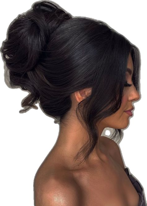 Bun Updos For Prom, High Bun Wedding Updo, Loose High Updo, Side Bun Updo Wedding, Bridal High Updo, High Bun Updo Wedding, High Bun Updo, Side Bun Updo, High Bun Wedding Hairstyles