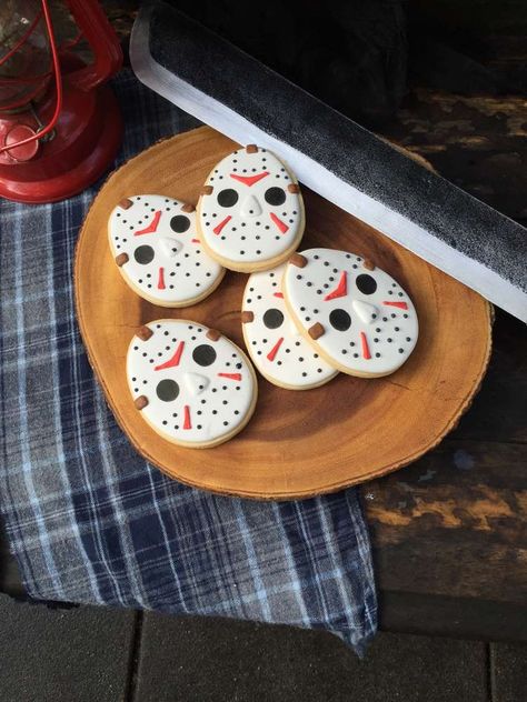 Horror Cake, Horror Themed Party, Postres Halloween, Horror Scream, Halloween Sugar Cookies, Horror Party, Halloween Party Ideas, Halloween Sweets, Halloween Baking